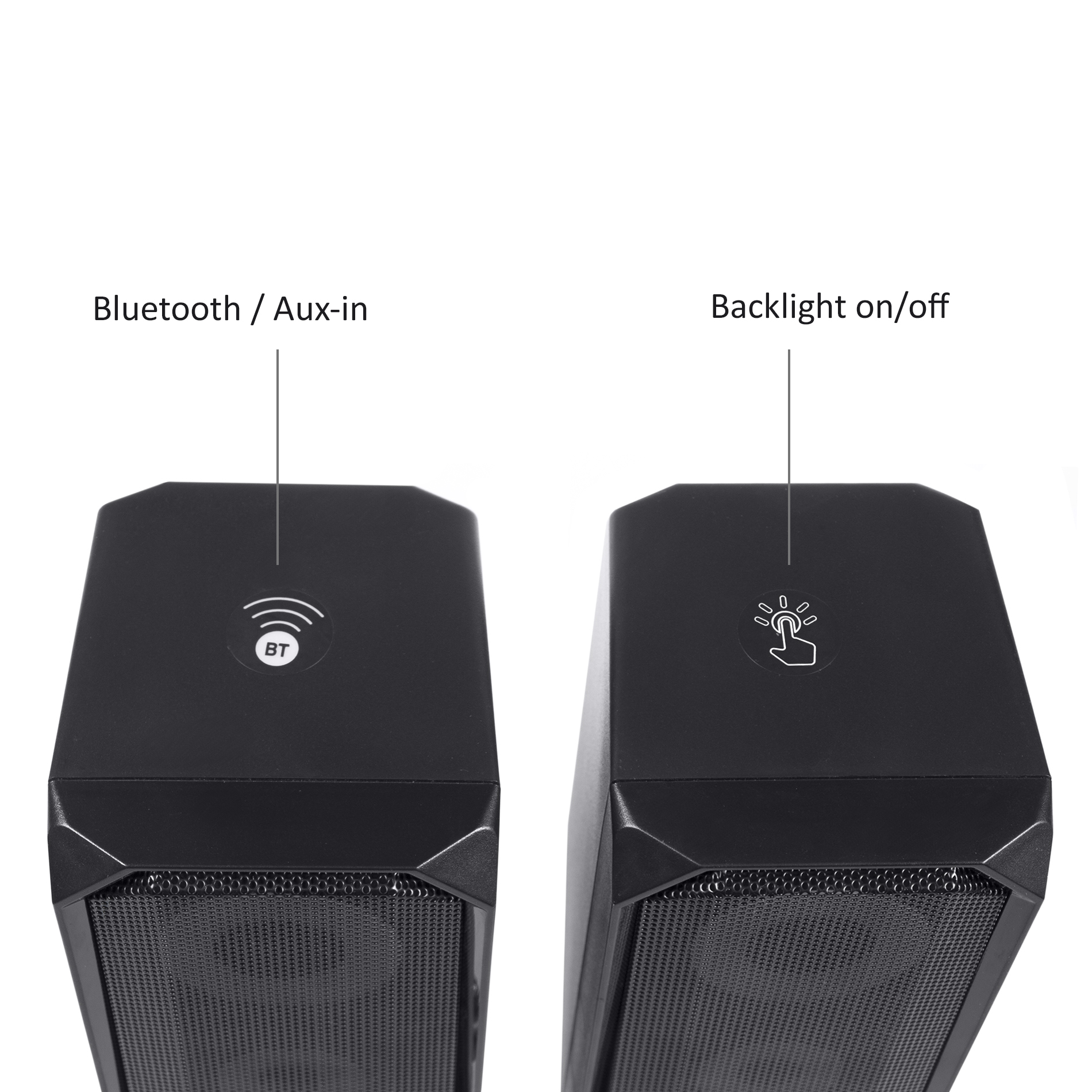 Haut-parleurs d'ordinateur portable 10W Audiocore AC845 noir Bluetooth 4.2 Commande tactile