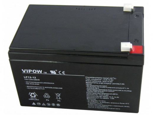Akumulator żelowy 12V 12Ah Vipow