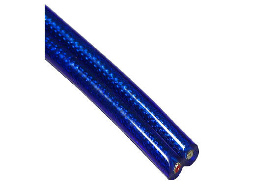 Kabel 2 żyły+2 (6+6mm) OFC niebieski transparent