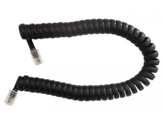 Przewód Bell wtyk-wtyk 7m spirala słuchawki czarny