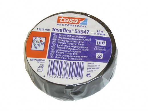 1x Taśma izolacyjna 19mm 20m czarna Tessa