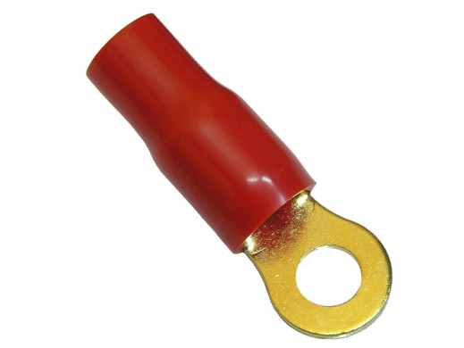 Konektor oczko 8mm na kabel 22mm2 4GA KM57 czarny lub czerwony z osłonką