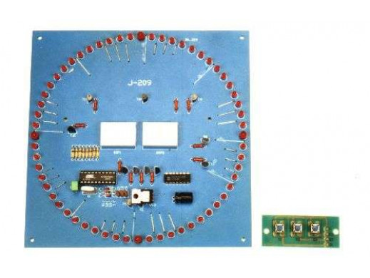 J-209 Mikroprocesorowy zegar cyfrowy z *analogowym* sekundnikiem