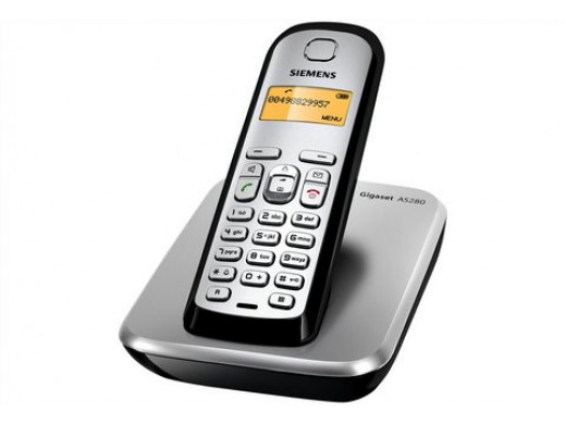 Telefon bezprzewodowy Siemens Gigaset AS280 czarno-srebrny