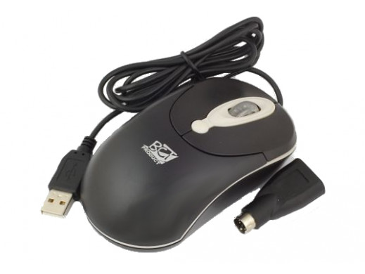 Mysz laserowa USB z adapterem PS2 BCT