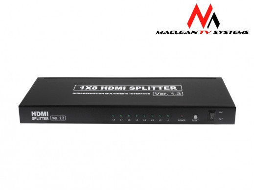 Rozgałęźnik spliter HDMI 1 wejście 8 wyjść