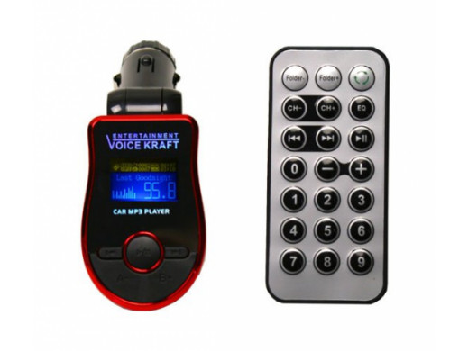 Transmiter T661 czerwony czytnik SD USB z pilotem Voicekraft