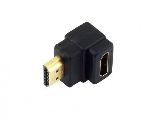 Adapter wtyk HDMI - gniazdo HDMI kątowe mini