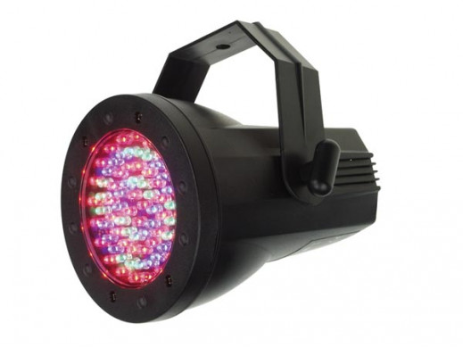 Reflektor LED czarny. 76 LED 5mm RGB, dyskoteka, estrada VDPLPS36BP