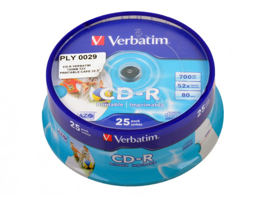 1x Płyta CD-R 700MB 52x Verbatim Printable