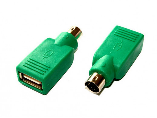 Adaptor USB gniazdo A wtyk PS/2 zielone