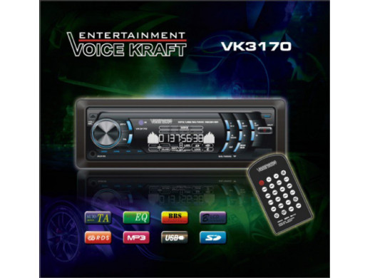 Radioodtwarzacz VK3170 MP3/USB/MMC/SD/AUX niebieski