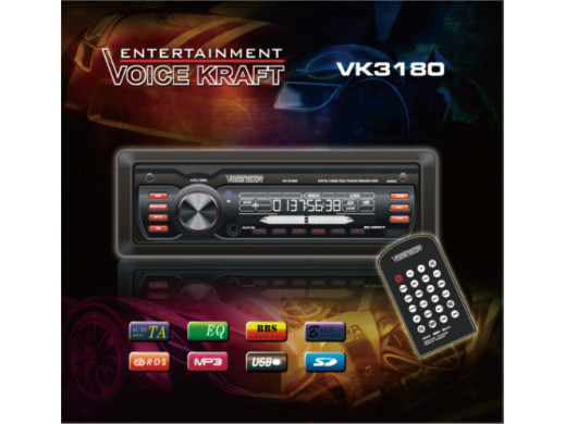 Radioodtwarzacz VK3180 MP3/USB/MMC/SD/AUX czerwony