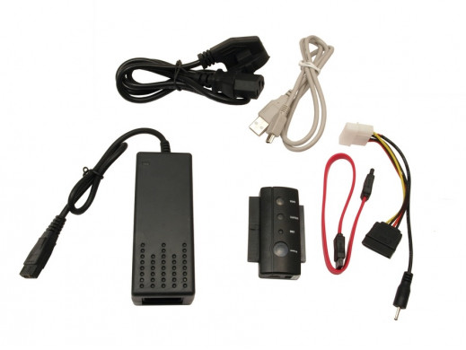 Adapter USB do dysków IDE, SATA 2,5'', 3,5'' z zasilaczem Gembird