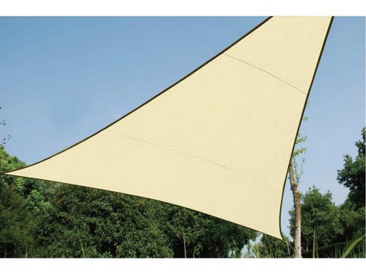 Żagiel ogrodowy przysłona UV 3,6m trójkąt Perel kremowy