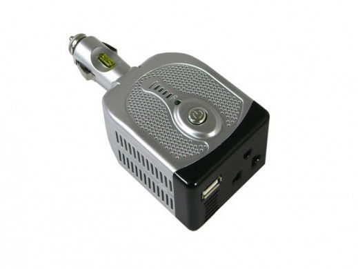 Przetwornica samochodowa 12V/230V 150W USB SIM-150M