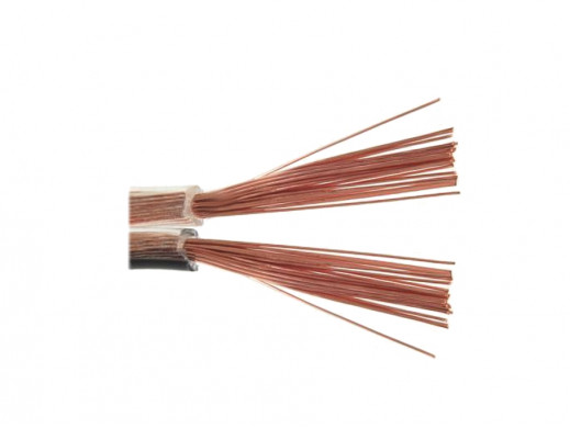 Kabel głośnikowy 2x1,5mm 1m OFC transparent