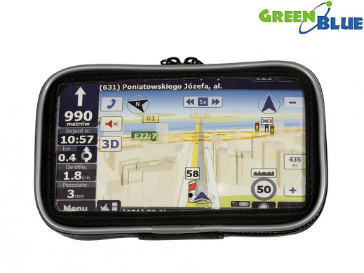 Wodoodporne etui na nawigację do telefonu iphone nokia samsung z mocowaniem na rower, motor GreenBlue GB303