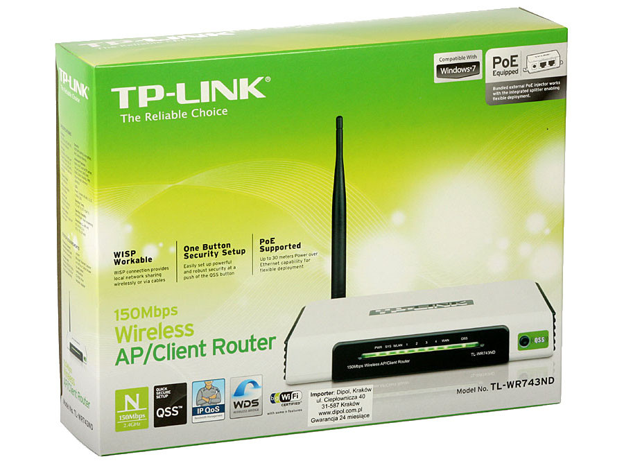 Router TL-WR743ND TP-Link bezprzewodowy | centrumelektroniki.pl