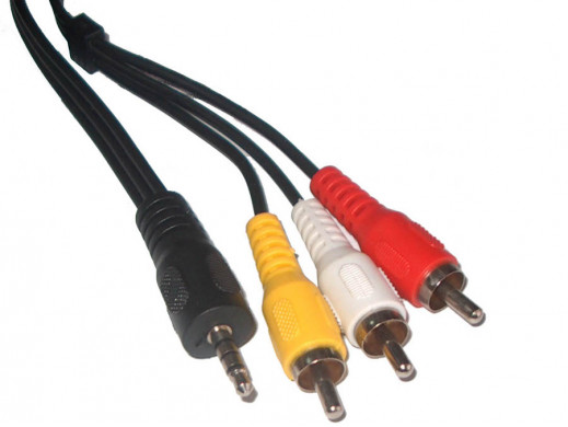 Przewód, kabel jack 3.5mm-wtyk 3 cinch 3m