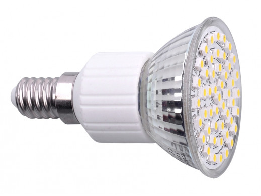 Żarówka LED E14 48 SMD ciepły biały 230V Vipow