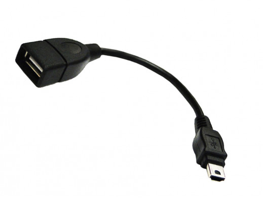 Adapter mini USB gniazdo USB OTG na przewodzie