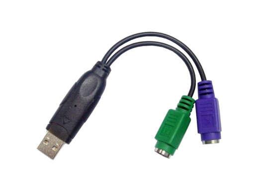 Adapter USB wtyk 2 gniazda PS2 mysz i klawiatura 