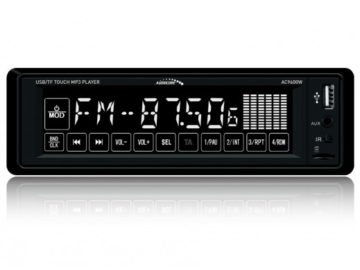 Radioodtwarzacz dotykowy Audiocore AC9600W MP3/WMA/USB/SD
RDS/Bluetooth handsfree + pilot