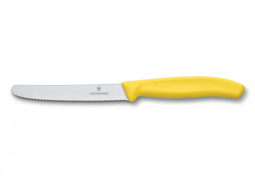 Nożyk uniwersalny ząbkowany 11cm Victorinox żółty