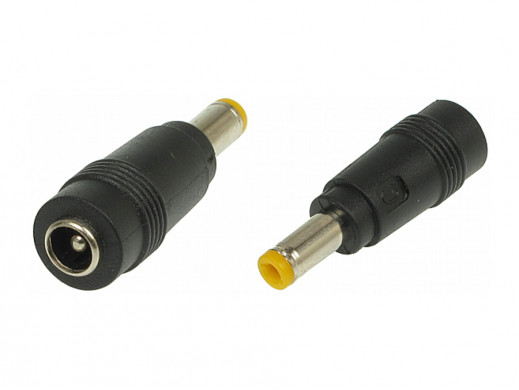 Adapter DC wtyk 5,5/2,5 gniazdo 5,5/2,1mm 