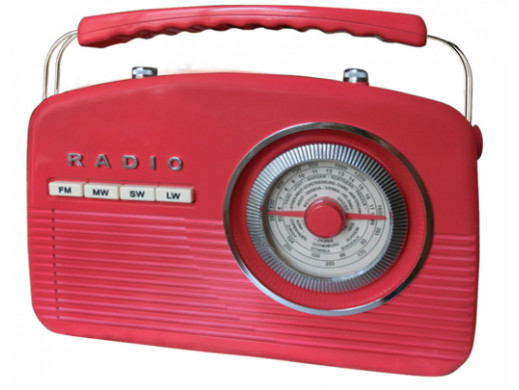 Radio FM retro CR1130 Camry czerwony