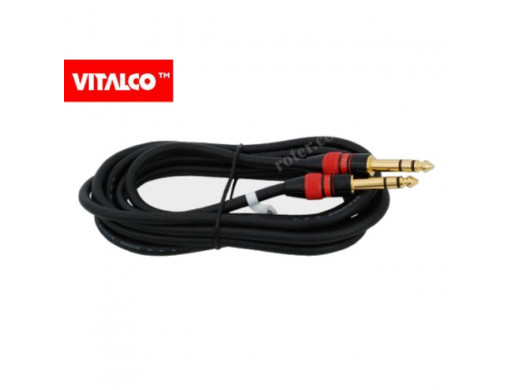 Przewód, kabel jack 6,3mm wtyk-wtyk stereo 3m MK63 Vitalc