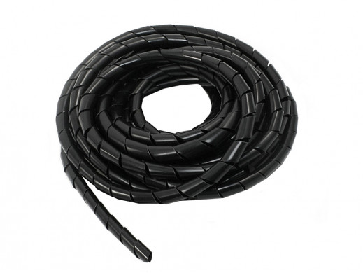 Osłona maskująca na kable Maclean, (8.7*10mm), 3m, czarna spirala, MCTV-685 B