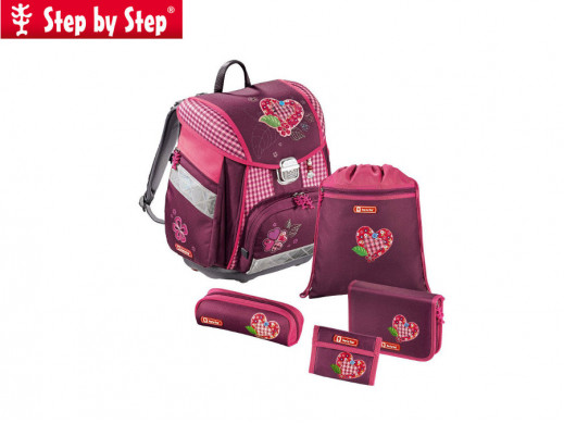 Plecak szkolny Tweedy Hearts 5cz Touch Hama Step by Step

