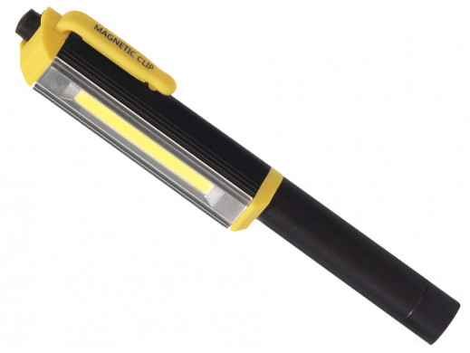 Lampa warsztatowa długopis czarno-żółty MCE121 B  Maclean Energy magnetyczna COB LED