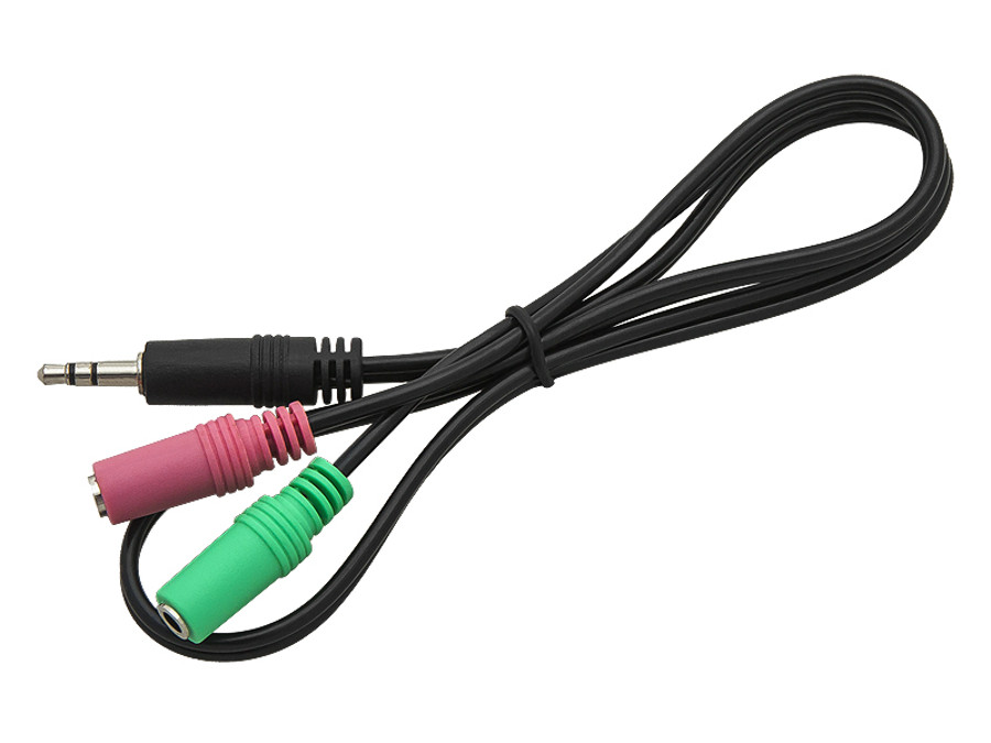 Шнур 3rca - 3rca 1. 3. 5mm y splitter headphone mic cable. 5 папа/мама 2,5м. Разъем mini jack 2.