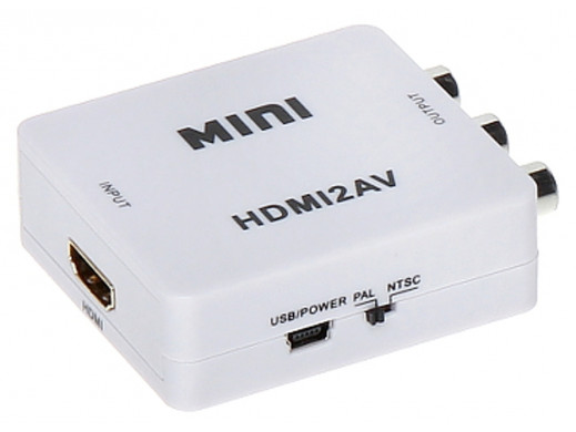 Konwerter wejście HDMI gniazdo wyjście AV video i Audio 3 cinch gniazdo
