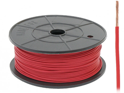 Kabel pojedyńczy 0,75mm FLRY czerwony 1mb