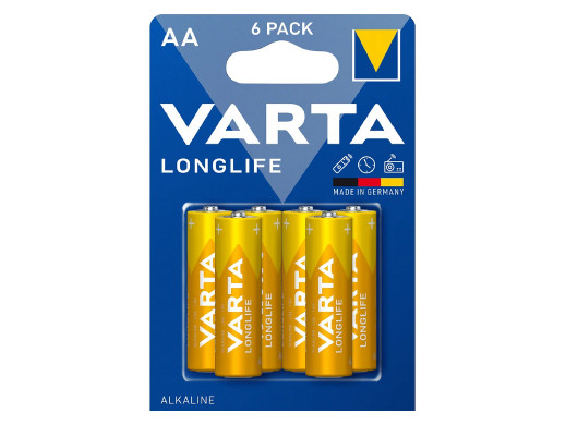 6x Bateria R-06 R06 AA 1,5V alkaliczna longlife Varta