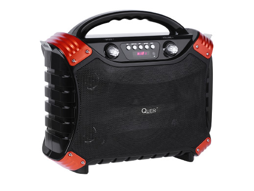 Przenośny aktywny zestaw głośnikowy Quer z funkcją MP3, Bluetooth, radio FM oraz funkcją Karaoke