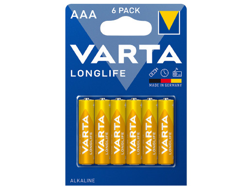 6x Baterie R-03 LR03 AAA longlife Varta alkaliczna