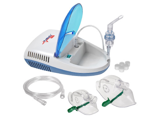 Inhalator nebulizator Promedix, zestaw, maski, filterki, PR-820