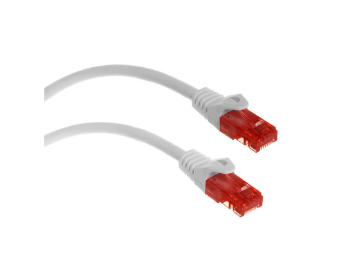 Przewód kabel patchcord UTP Maclean, wtyk-wtyk, Cat6, 1m, szary, MCTV-301 W