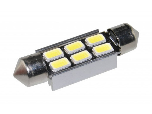 Dioda LED samochodowa 6smd5730 biała wewnętrzna