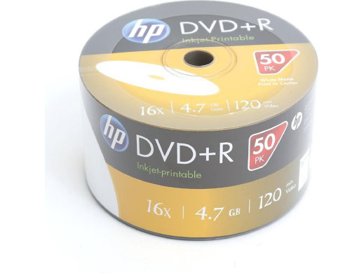 HP DVD+R 4.7GB 16X WHITE FF  InkJet Printable SP*50 14202