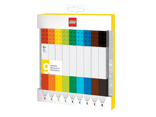 Zestaw 9 kolorowych flamastrów Lego