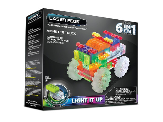 Klocki LED Laser Pegs 6 in 1 Monster Truck