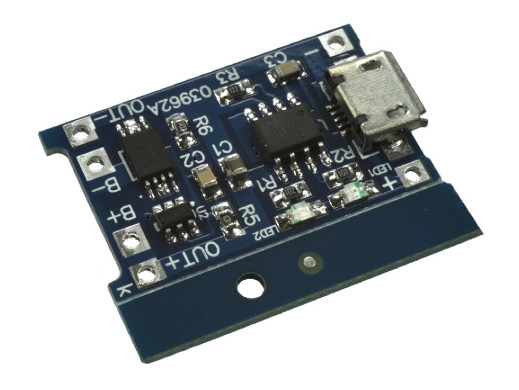 Moduł rozszerzeniowy ładowarka akumulatorów 18650 4,5-5,5V 1A gniazdo USB micro