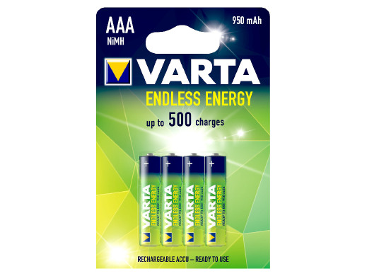 4x akumulatorki Varta Endless Energy AAA 950mAh