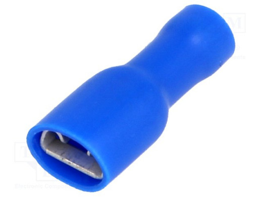 Wsuwka żeńska 6,3mm  0,8mm  1,5÷2,5mm2 niebieska izolowana 